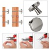 LONTAN Pack of 15 Furniture Knobs, Matt Silver Cupboard Knobs,