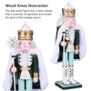 Healeved Large King Nutcracker Christmas Decor Figure 30cm Wooden King