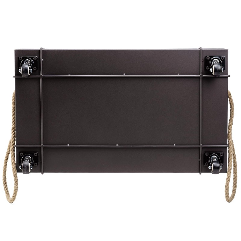 MyGift 26 Inch Industrial Brown Metal Entryway Boot Tray with