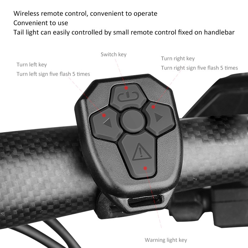 BK600 Mountain Bike USB Charging LED Wireless Remote Safe Warning