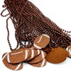 Ahzemepinyo 24 Pack Football Pendant Bead Necklaces Football Shape Necklaces