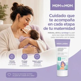Mom To Mom Lanolina Para Proteger Pezones Etapa C 20g -Crema Con Lanolina De Alta Pureza Y Productos Para El Cuidado De La Piel - Hipoalergénica