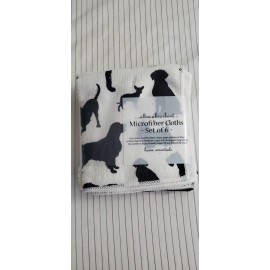 Home Essentials ULTRA ABSORBENT MICROFIBER CLOTHS – SET OF 6 12” X 12” - NEW