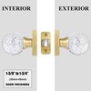 HIEMEY Passage Glass Door Knobs Interior, Round Clear Bubble Crystal