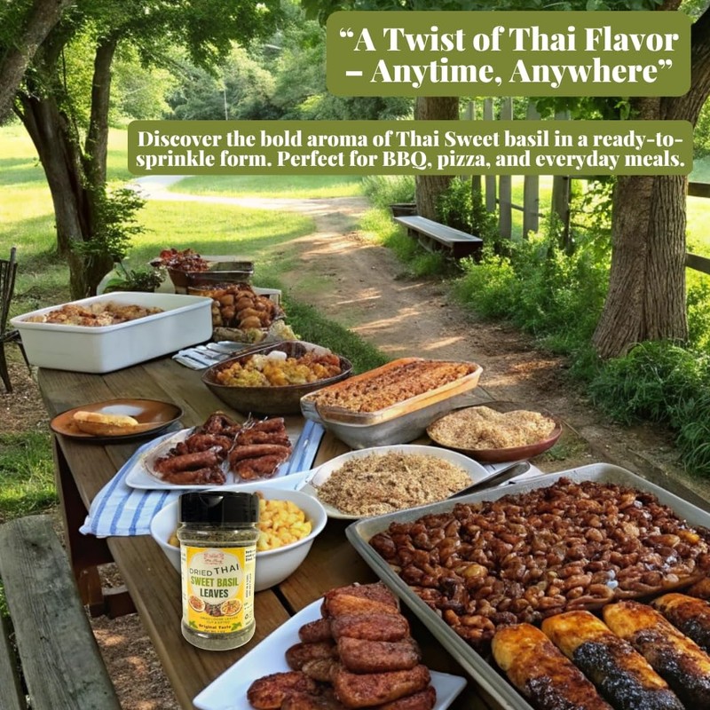 Hida Beauty Cut and Sifted Dried Thai Sweet Basil Leaves