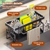 Sink Organiser with Brush Holder, Sponge Holder with Drip Tray,