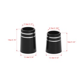 MUXSAM Golf Iron Ferrules .370, Re-Shaft Golf Ferrule for Taper Tip Iron Wedge Shaft, with Double Chrome Ring, Black, 10-Pack