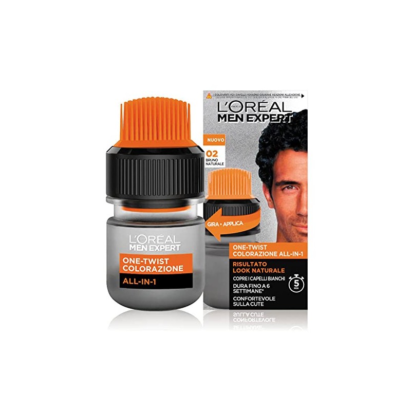 L'Oréal Paris Men Expert Men's Colouration One-Twist All-in-One, Natural Result,