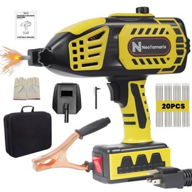 Portable Welding Machine 110V, NeoTamarix 20-150A Portable Handheld Welder Machine with 20PCS Rods & IGBT Inverter, 5 Variable Current Adjustment, Electric ARC Welder Gun Fits for 1/16"-1/8" Wire Rods
