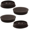 suiwotin 4pcs 1.5" Caster Cups, Rubber Furniture Coasters, Round Furniture