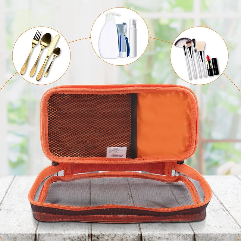 Cutlery Storage Bag Zipper Organizer for Camping, Travel, Office, Party