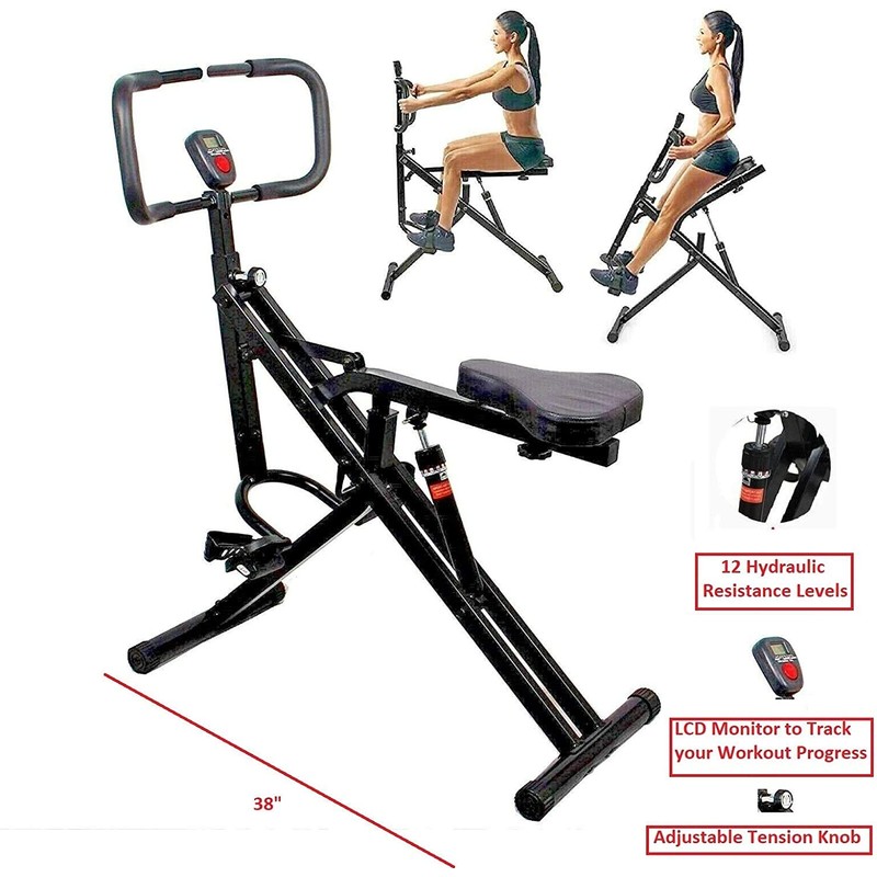 TOTAL CRUNCH Power Rider Ab Core Squat Glute Exercise Workout