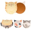 Drink Coasters with Holder, Absorbent Coaster Sets of 4, Cat