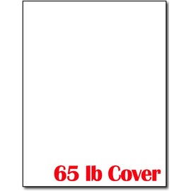 High-Grade White 65lb Cover Cardstock - 8.5 x 11 - Ideal Sheets for Invites, Crafts, School Projects & More! (50 Sheets)