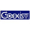 Coexist Stars - Bumper Sticker/Decal (9" X 2.5")