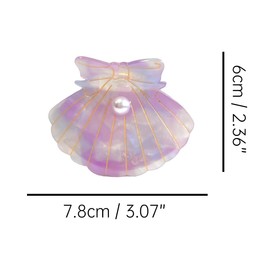 Funny Sea Shell Hair Clip,Acetate Hair Clip,Small Claw Clip for Women