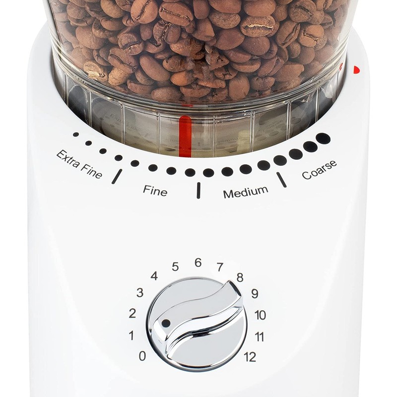 Capresso Infinity Plus Conical Burr Coffee Grinder - White