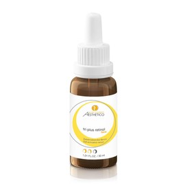 AESTHETICO tri plus retinol, 30 ml - Intensiv korrigierendes Serum mit Retinol, Retinyl Palmitat, Bakuchiol und pflanzlichen Extrakten, verbessert die Hautstruktur und mindert Fältchen, anti-aging