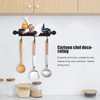 Jwthee Cute Chef with Bread Figurine Wall Hooks, Fat Chef