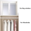 Tension Curtain Rod for Window Cupboard Closet, Black Extendable Adjustable