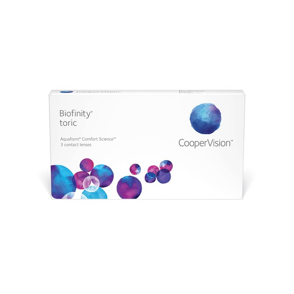 Biofinity Toric Monthly Lenses Soft Pack of 3 / BC 8.7 mm / DIA 14.5 / CYL -2.25 / Axle 050 / -05.75 Dioptres