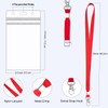 WILLIZTER 6PCS Clear ID Badge Holder with Lanyard Water Proof