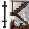 VoTwoofv Glass Railing Middle Post 33.46",304 Stainless Steel Glass Balustrade