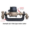 Trumbull Water Meter Yoke Expansion Connection Wheel for 5/8" x