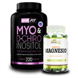 BHP- SHE FIT- MYO & D-CHIRO INOSITOL| 40:1| 100% PURO| ALTAMENTE ASIMILABLE (220 caps)