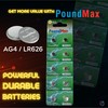 PoundMax AG4 LR626 Batteries 1.5v Alkaline Button Cell Battery -