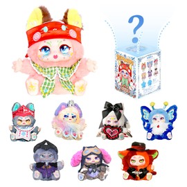 Vinyl Plush Blind Box Figures, Cute Blind Box Plush Doll, KIMMON You Are the Protagonist Series Mystery Box, Kawaii Collectible Action Figure Toys for Gifts & Home Decor, Single Box (1 of 8 Styles)