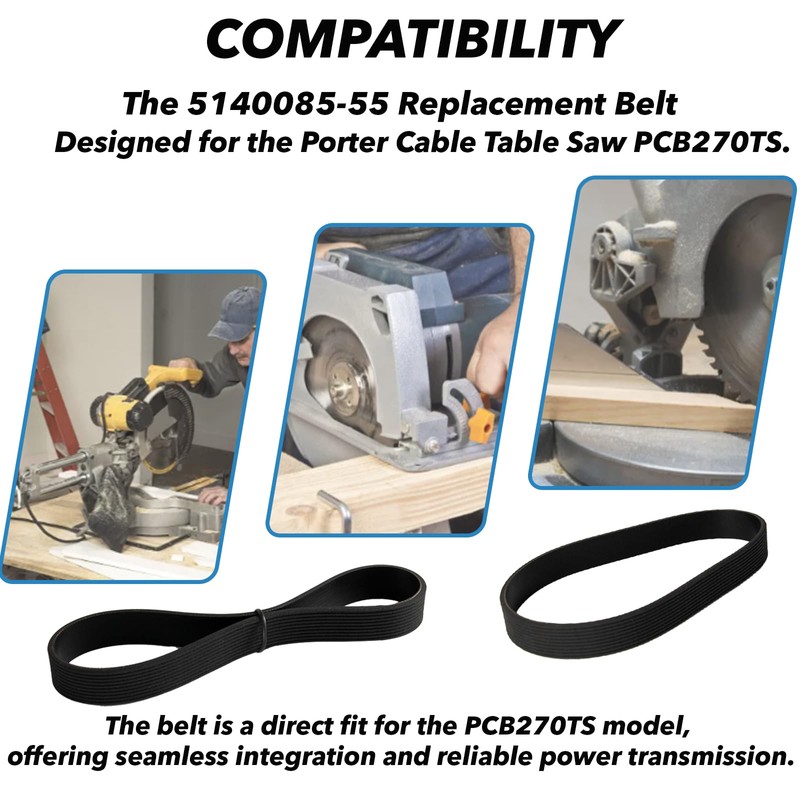 5140085-55 Drive Belt Replacement Compatible with Porter Cable PCB270TS Table