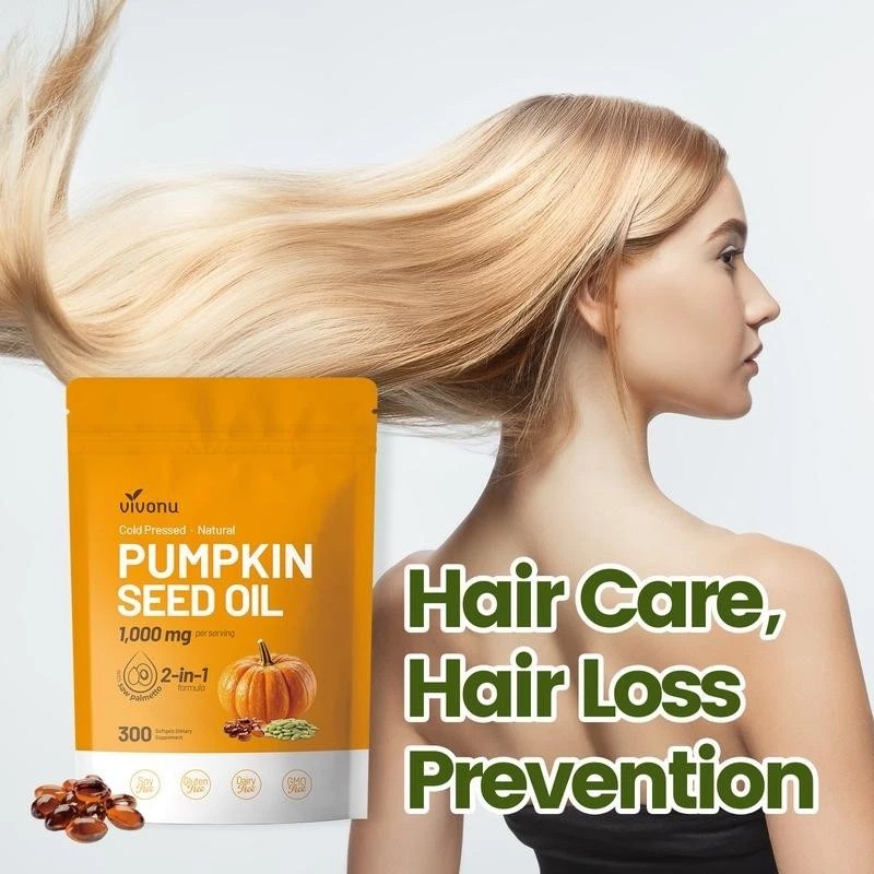 Unbranded Pumpkin Seed Oil 1000mg with Saw Palmetto 300 Softgels