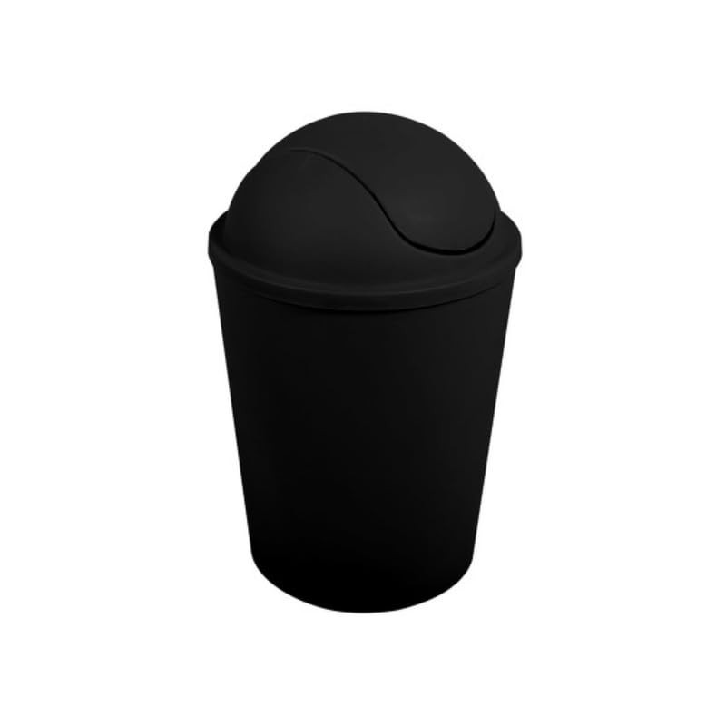 MSV AKO Rubbish Bin Hinged Lid Black 5.5 L Black