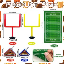 XIPEGPA 10 PCS Colors Mini Flick Football Games Mini Table Top Sports Games with Foam Footballs Goal Post and Cards Finger Toys Office Indoor Football Sports Party Favors Office Desk Toys Red Yellow