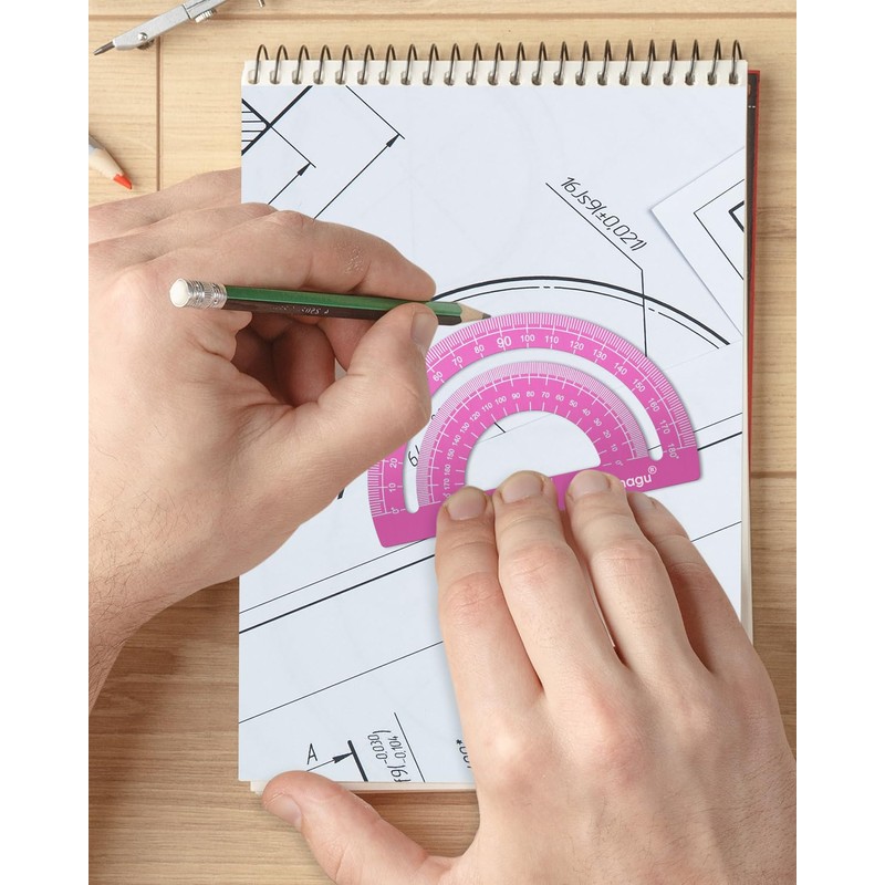 Honagu Aluminum Alloy Triangular Ruler Set, 2 Sets/8 Pieces, 15cm/5.9inches,