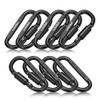 Lixada 9 Pack Aluminum Alloy D-ring Locking Carabiner Clip Set