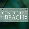 RED OCEAN Gone To The Beach Hanging Plaque Nautical Decor