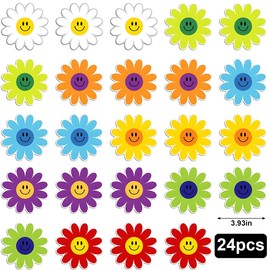 Zpana Car Flower Magnet Decals, 24PCS Magnetic Funny Stickers for Vehicle Bumper Mirror Window, Cute Automotive Exterior Retro Decoration Accessories, Universal for SUV, Truck, RV(Style B)