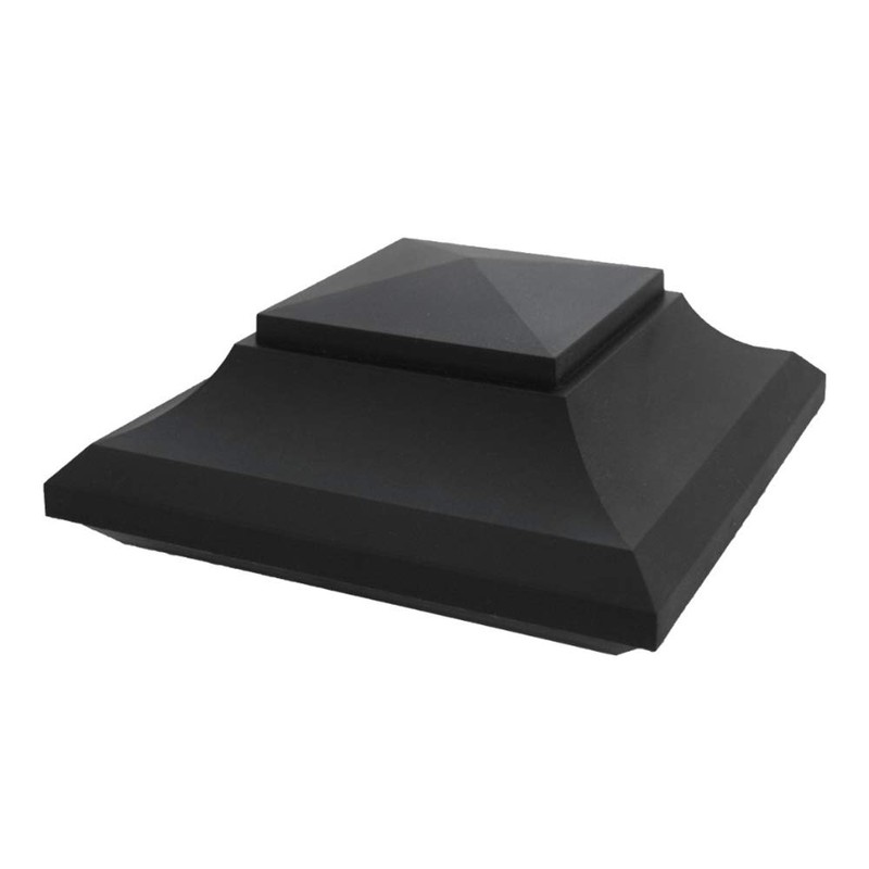 Nuvo Iron SPC23 x 5 1/2" Black Plastic Pyramid Post