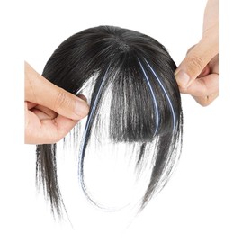 YOYO Bangs Wig, Hairpiece, 100% Human Hair, Part Wig, Make Your Face Look Smaller, 3D Air, Wig, Women's, Point Wig, Hides Hair Loss, Medical Wig, Duck Brown, Normal, Hand Planted