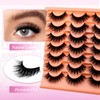 FADLASH False Eyelashes 14 Pairs Faux Mink Lashes Wispy Fake