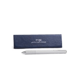 pininfarina PF One Premium Ballpoint Pen | SIlver | Italian-Made Luxury Writing Instrument | Ergonomic Aluminum Design, Retractable Clip | Executive Gift