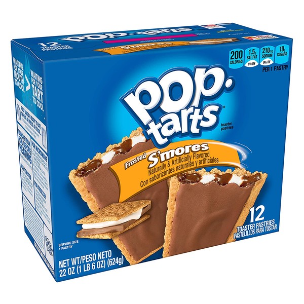 Kellogg's Pop-Tarts Frosted S'mores Toaster Pastries - Fun Breakfast for Kids (12 Count)