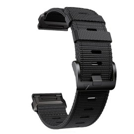 26mm Nylon Quick-fit Watch Bands for Garmin Fenix 8 51mm, Compatible with Fenix 7X/fenix 6X/fenix 5X/Fenix 3/Enduro/Epix Pro 51mm Quick-dry Watchbands (black)