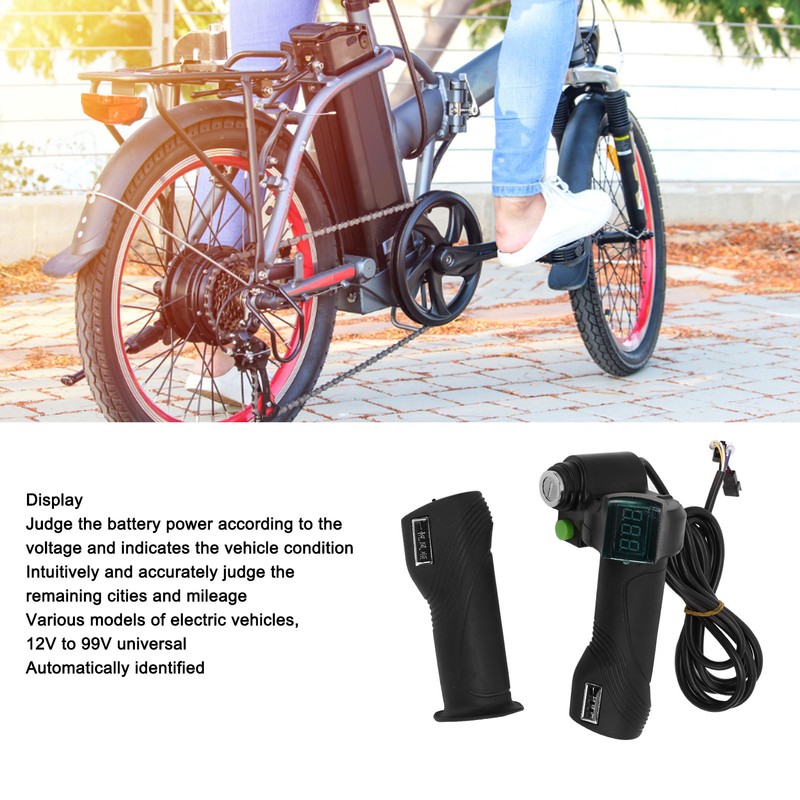 One Pair Electric Bike Throttle Handlebar with Big Head Lock