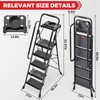 KINGRACK 5 Step Ladder, Folding Step Stool for Adult with