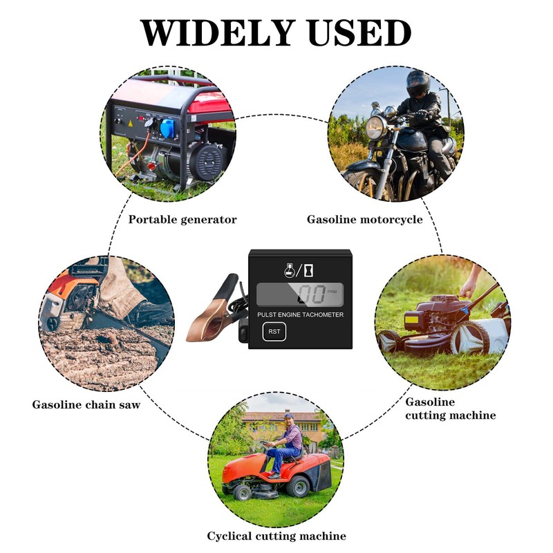 BIBARAJM Small Engine Tachometer Digital Tachometer Small Digital Inductive Tachometer,