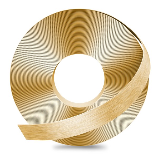 GSCIT Club Gold Edge Banding, 1 Inch x 25ft Aluminum