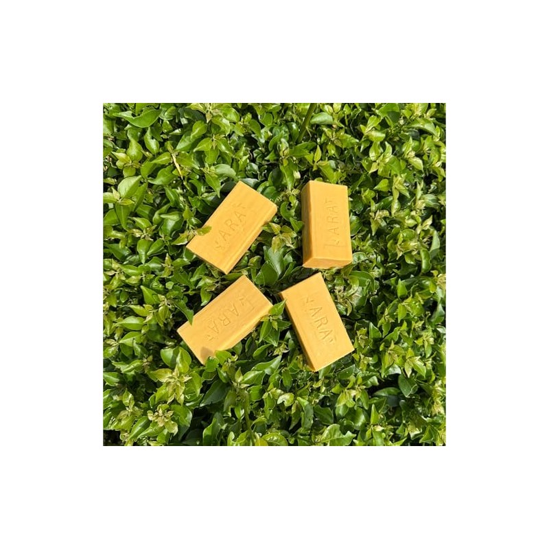 ARA, Jabones Artesanales de Cúrcuma, Set de 4 Piezas, 120g